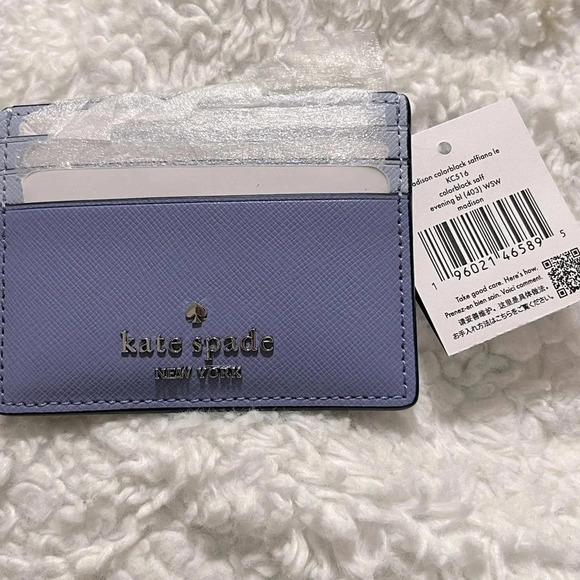Kate Spade Madison small slim card holder size 4.08” W X 3.04” H X 0.4” D - Picture 4 of 16